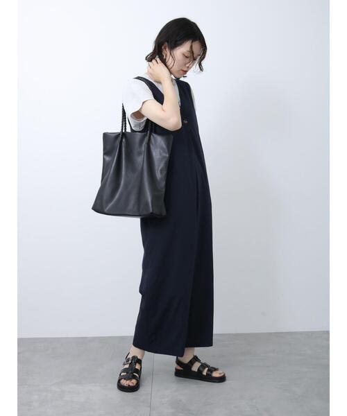 Samansa Mos2 blue(サマンサモスモスブルー)の「前後2wayタックサロペット(サロペット/オーバーオール・レディース・カーキ/ブラック/ネイビー・F)」の13枚目の写真