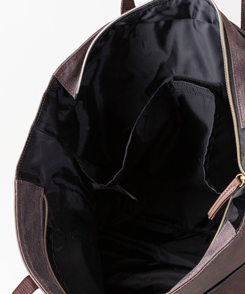 EDWIN（エドウィン）の「【EDWIN/エドウィン】別注PUトートバッグ　ビジネス　カジュアル　開口部ファスナー（トートバッグ・メンズ・ブラウン/ブラック/ネイビー・FREE）」の11枚目の写真