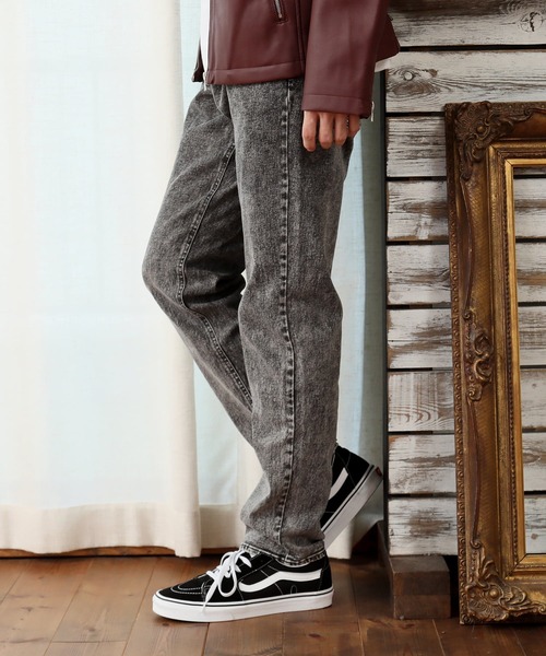 TopIsm(トップイズム)の「スーパーストレッチ テーパード ウエストシャーリングデニムパンツ(デニムパンツ・メンズ・ワンウォッシュ/ブラック系その他2/ブラック系その他・M/L/LL)」の3枚目の写真
