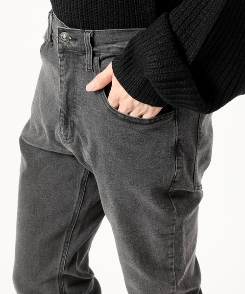 TopIsm(トップイズム)の「スーパーストレッチ テーパード ウエストシャーリングデニムパンツ(デニムパンツ・メンズ・ワンウォッシュ/ブラック系その他2/ブラック系その他・M/L/LL)」の10枚目の写真