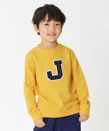 ロゴアップリケ裏毛トレーナー