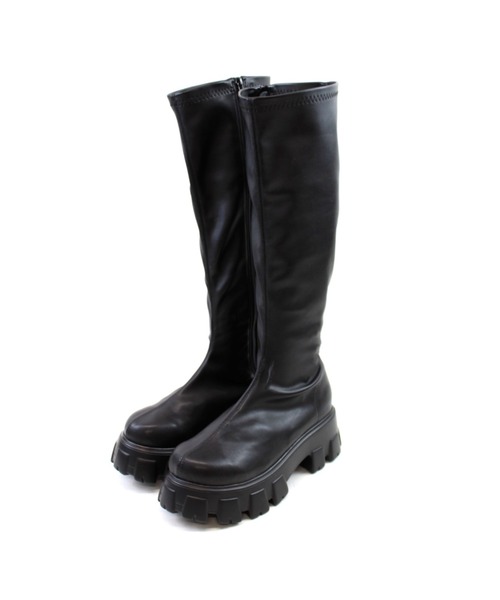 VIVIAN（ヴィヴィアン）の「厚底トラックソールストレッチロングブーツ　ZOZOTOWN+オフィシャルサイト限定商品（ブーツ・レディース・ブラック/ブラック系その他3・M/S/L）」の13枚目の写真