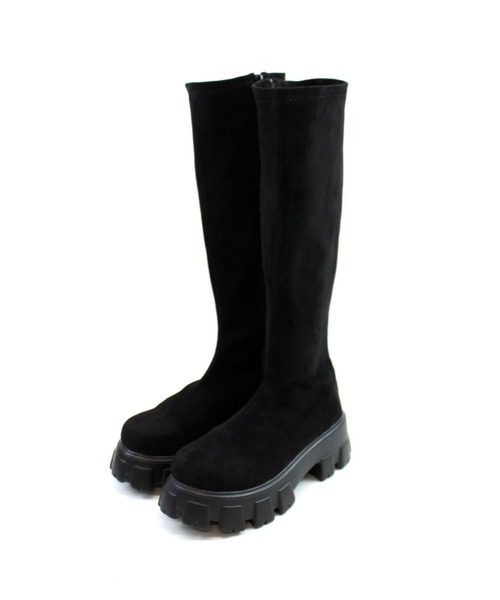 VIVIAN（ヴィヴィアン）の「厚底トラックソールストレッチロングブーツ　ZOZOTOWN+オフィシャルサイト限定商品（ブーツ・レディース・ブラック/ブラック系その他3・M/S/L）」の14枚目の写真