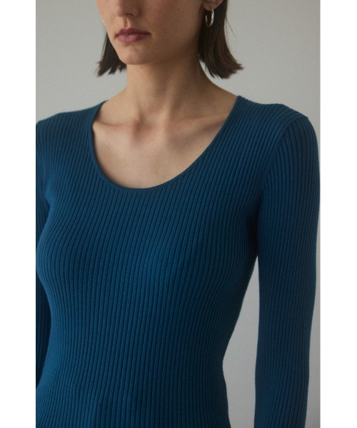 BLACK BY MOUSSY（ブラックバイマウジー）の「washable round neck tops（ニット/セーター・レディース・ブラック/ブルー/ブラウン/ダークグレー/オフホワイト・FREE）」の16枚目の写真