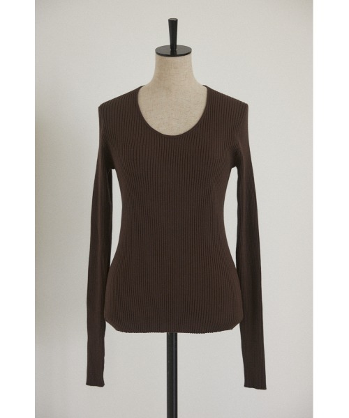 BLACK BY MOUSSY（ブラックバイマウジー）の「washable round neck tops（ニット/セーター・レディース・ブラック/ブルー/ブラウン/ダークグレー/オフホワイト・FREE）」の19枚目の写真