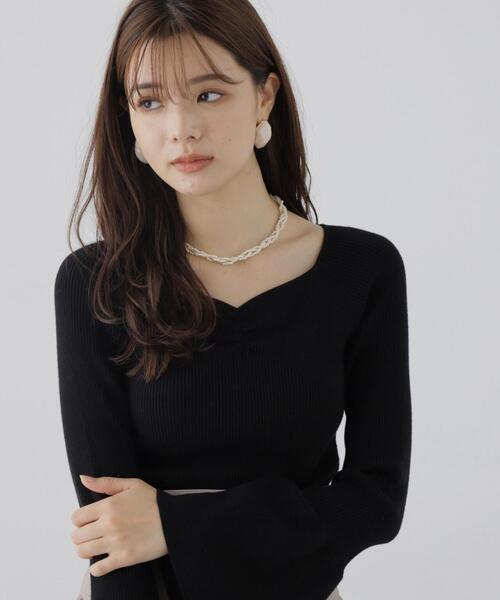 PROPORTION BODY DRESSING（プロポーションボディドレッシング）の「オープンネックフレアスリーブニット / 1213270012（ニット/セーター・レディース・ブラック/ブラウン/ブルー/ホワイト系その他・MEDIUM/SMALL）」の7枚目の写真