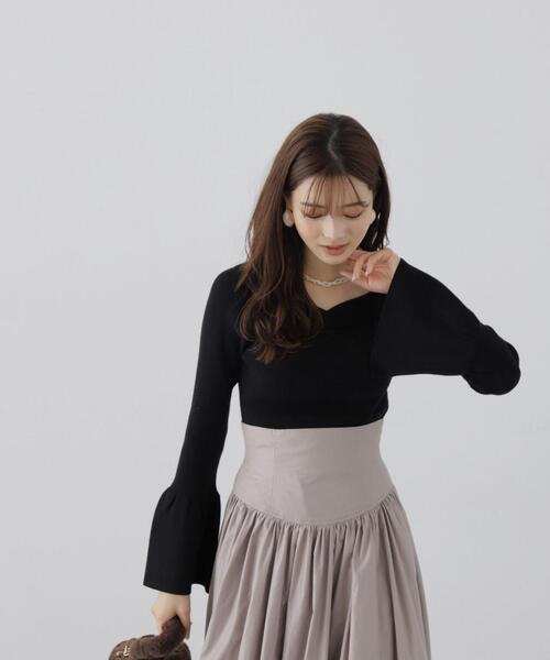 PROPORTION BODY DRESSING（プロポーションボディドレッシング）の「オープンネックフレアスリーブニット / 1213270012（ニット/セーター・レディース・ブラック/ブラウン/ブルー/ホワイト系その他・MEDIUM/SMALL）」の9枚目の写真