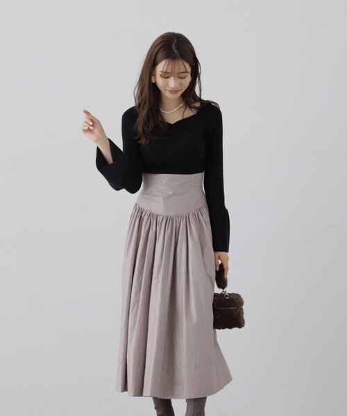 PROPORTION BODY DRESSING（プロポーションボディドレッシング）の「オープンネックフレアスリーブニット / 1213270012（ニット/セーター・レディース・ブラック/ブラウン/ブルー/ホワイト系その他・MEDIUM/SMALL）」の11枚目の写真