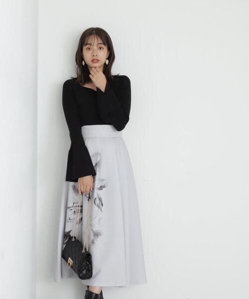 PROPORTION BODY DRESSING（プロポーションボディドレッシング）の「オープンネックフレアスリーブニット / 1213270012（ニット/セーター・レディース・ブラック/ブラウン/ブルー/ホワイト系その他・MEDIUM/SMALL）」の13枚目の写真