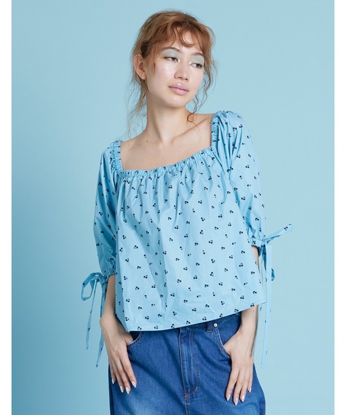 ブラウス シャツ 「8」「little sunny bite」Cherry mini blouse レディース Little sunny bite ブラウス シャツ Cherry mini blouse