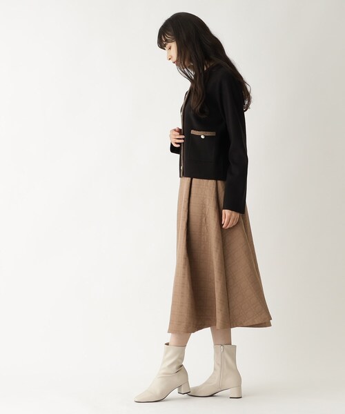 OPAQUE.CLIP（オペークドットクリップ）の「◆幾何柄キルティングフレアスカート【洗濯機洗い可】（スカート・レディース・ブラック/ベージュ/ブルー・40/38/36）」の14枚目の写真