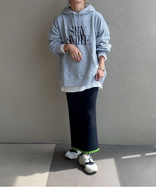 feepur by saya(フェピュールバイサヤ)の「【XSサイズあり】バイカラーリブニットタイトスカート(スカート・レディース・オフホワイト/ブラック/グレー/オレンジ/パープル/ピンク・MEDIUM/X-SMALL)」の20枚目の写真