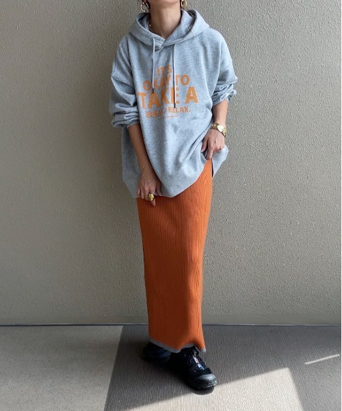 feepur by saya(フェピュールバイサヤ)の「【XSサイズあり】バイカラーリブニットタイトスカート(スカート・レディース・オフホワイト/ブラック/グレー/オレンジ/パープル/ピンク・MEDIUM/X-SMALL)」の9枚目の写真