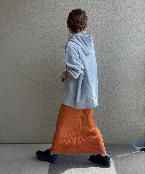 feepur by saya(フェピュールバイサヤ)の「【XSサイズあり】バイカラーリブニットタイトスカート(スカート・レディース・オフホワイト/ブラック/グレー/オレンジ/パープル/ピンク・MEDIUM/X-SMALL)」の10枚目の写真