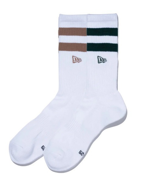 NEW ERA（ニューエラ）の「【NEW ERA】フラッグロゴ ソックス クルー 2足セット [BSC]（ソックス/靴下・メンズ・マルチ/その他・23cm/27cm/21cm/25cm）」の2枚目の写真