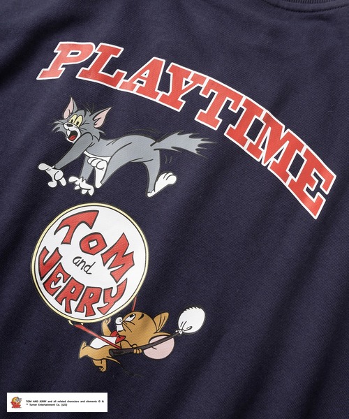 Tom&Jerry(トムアンドジェリー)の「【TOM&JERRY/トムとジェリー】ワンポイントロゴ刺繍&BIGプリントデザイン キャラクターイラスト スウェット/ 裏毛(スウェット・レディース・ネイビー/ワインレッド/グリーン/ヘザーグレー・FREE)」の11枚目の写真