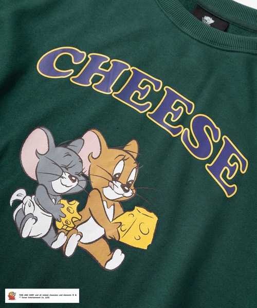 Tom&Jerry(トムアンドジェリー)の「【TOM&JERRY/トムとジェリー】ワンポイントロゴ刺繍&BIGプリントデザイン キャラクターイラスト スウェット/ 裏毛(スウェット・レディース・ネイビー/ワインレッド/グリーン/ヘザーグレー・FREE)」の14枚目の写真