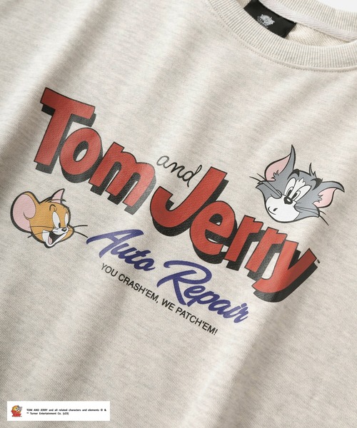 Tom&Jerry(トムアンドジェリー)の「【TOM&JERRY/トムとジェリー】ワンポイントロゴ刺繍&BIGプリントデザイン キャラクターイラスト スウェット/ 裏毛(スウェット・レディース・ネイビー/ワインレッド/グリーン/ヘザーグレー・FREE)」の15枚目の写真