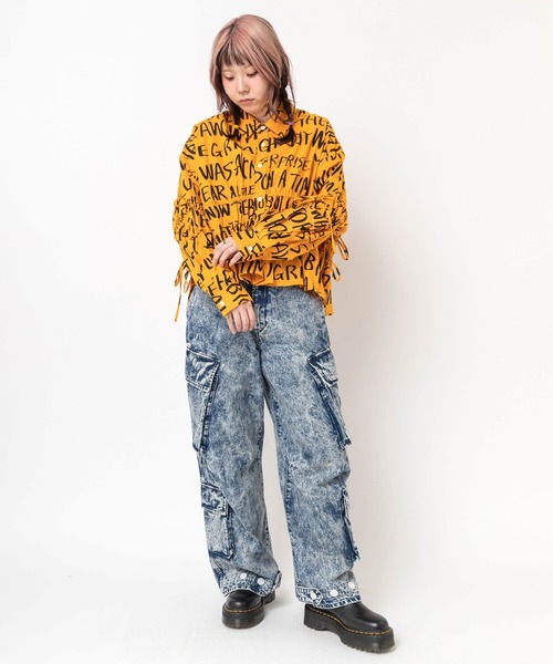 RNA(アールエヌエー)の「B2793 ワード総柄シャーリングシャツ(シャツ/ブラウス・レディース・ホワイト/イエロー/グレイッシュベージュ・MEDIUM)」の21枚目の写真