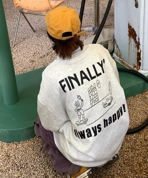 MGV(エムジーヴィー)の「”FINALLY"バックプリントスウェット(スウェット・メンズ・グレー・X-LARGE/MEDIUM/LARGE)」の9枚目の写真