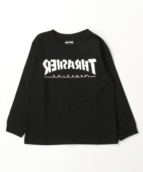 THRASHER(スラッシャー)の「THRASHER/スラッシャー キッズ ロンT LOGO MAGAZINE MIRROR LOGO 23A460-42(Tシャツ/カットソー・キッズ・ホワイト/グリーン/ブラック・140cm/150cm/160cm/130cm)」の3枚目の写真