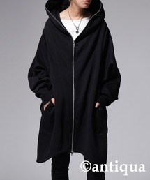 antiqua（アンティカ）の「ジッパーデザインロングパーカー（パーカー・レディース）」