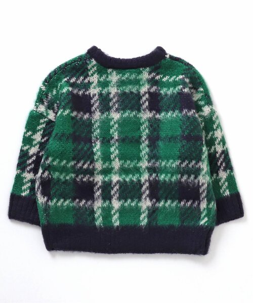 BREEZE（ブリーズ）の「チェック柄セーター（ニット/セーター・キッズ・オレンジ/グリーン・90/120/140/100）」の8枚目の写真