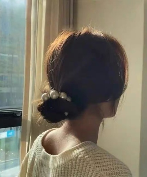 E&C closet…（イーアンドシークローゼット）の「BIGパールヘアゴム（ヘアゴム・レディース・オフホワイト・FREE）」の9枚目の写真