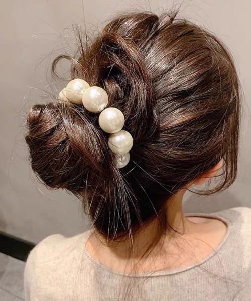 E&C closet…（イーアンドシークローゼット）の「BIGパールヘアゴム（ヘアゴム・レディース・オフホワイト・FREE）」の8枚目の写真