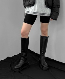 【jiasecond.】リブニットショートレギンス / ニットパンツ ショートパンツ レギンス リブ ブラック グレー ZOZOTOWN限定