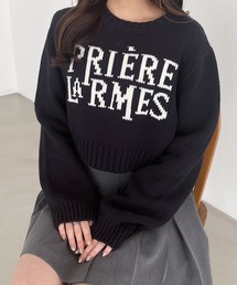 Heather | ローゲージロゴニット  100764(ニット/セーター)