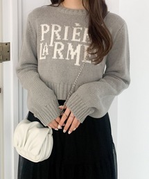 Heather | ローゲージロゴニット  100764(ニット/セーター)