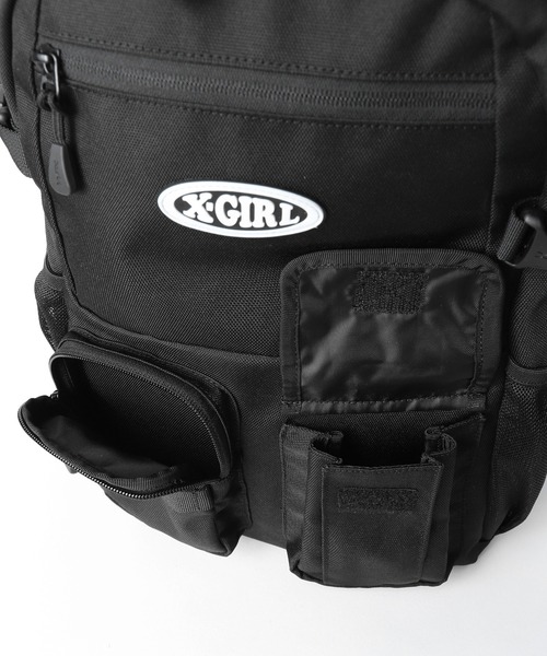 X-girl(エックスガール)の「MULTI POCKET BACKPACK(バックパック/リュック・レディース・カーキ/ブラック・ONE SIZE)」の15枚目の写真