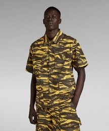 G-STAR | R-3N SLIM OVERSHIRT ALLOVER/ミリタリーディテールシャツジャケット/カモ柄(シャツ/ブラウス)