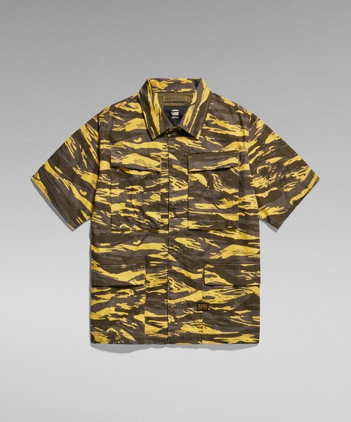 G-STAR（ジースター）の「R-3N SLIM OVERSHIRT ALLOVER/ミリタリーディテールシャツジャケット/カモ柄（シャツ/ブラウス・メンズ・タイガーカモ・SMALL/MEDIUM/LARGE/X-SMALL/X-LARGE）」の5枚目の写真