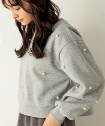 MILLION CARATS | 起毛裏毛パール付きトップス(Tシャツ/カットソー)