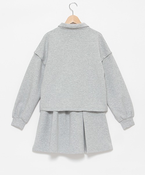 【セール】【AMI】ダンボールハーフジッププル×スカートセットアップ(その他)|pom ponette junior(ポンポネットジュニア) 【セール】【AMI】ダンボールハーフジッププル×スカートセットアップ(その他)|pom ponette junior(ポンポネットジュニア)