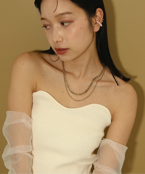 voov(ブーブ)の「【金属アレルギー対応】2連 平ら チェーン サージカル ネックレス オケージョン(ネックレス・レディース・ゴールド・フリー)」の4枚目の写真