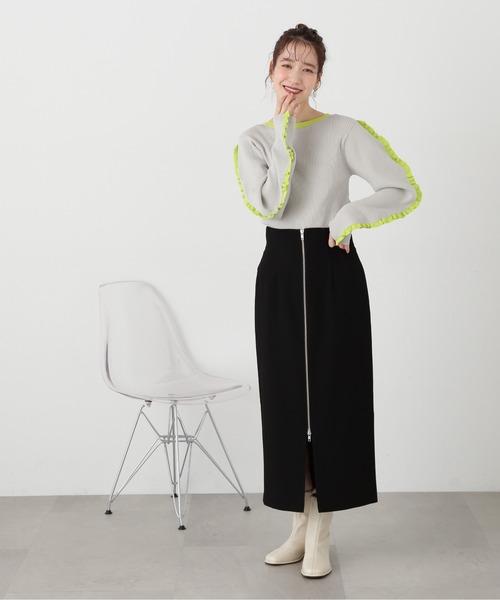 N.(N. Natural Beauty Basic)(エヌエヌナチュラルビューティーベーシック)の「【S Size Line】◆逆開ジップタイトスカート(スカート・レディース・ホワイト/ブラック・MEDIUM/SMALL)」の19枚目の写真