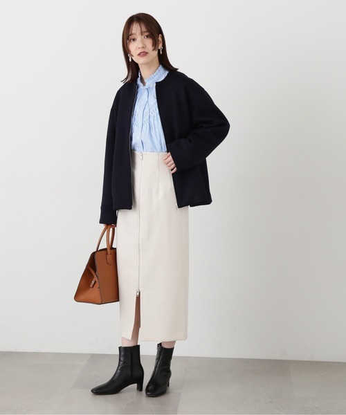 N.(N. Natural Beauty Basic)(エヌエヌナチュラルビューティーベーシック)の「【S Size Line】◆逆開ジップタイトスカート(スカート・レディース・ホワイト/ブラック・MEDIUM/SMALL)」の14枚目の写真