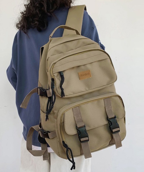 Miniministore（ミニミニストア）の「男女兼用 リュックサック 大容量 韓国（バックパック/リュック・レディース・ダークベージュ/グリーン/ブラック・フリー）」の2枚目の写真
