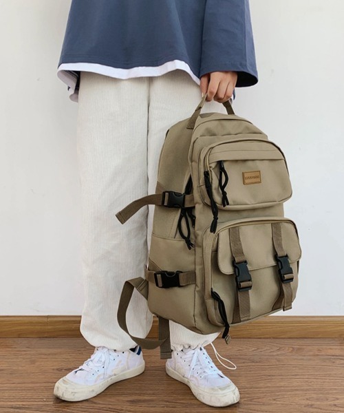 Miniministore（ミニミニストア）の「男女兼用 リュックサック 大容量 韓国（バックパック/リュック・レディース・ダークベージュ/グリーン/ブラック・フリー）」の6枚目の写真