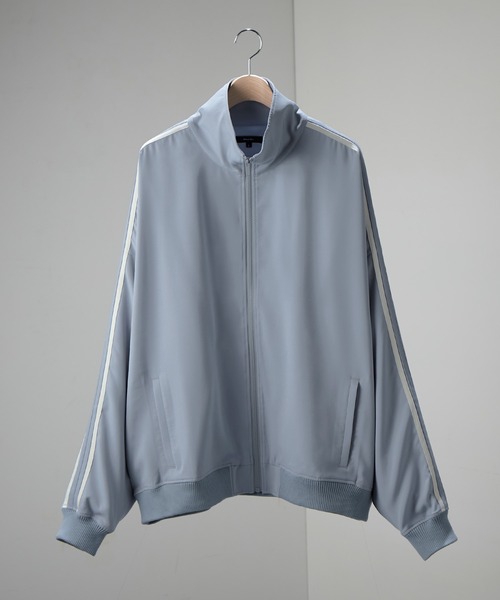 【セール】【セットアップ対応】'huge sizing' ダブルフェイスサイドラインオーバーサイズトラックジャケット（ジャージ）｜Alfred Alex（アルフレッドアレックス）