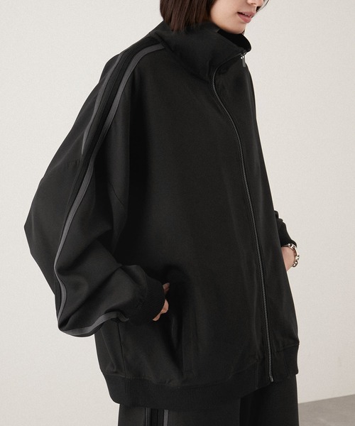 【セール】【セットアップ対応】'huge sizing' ダブルフェイスサイドラインオーバーサイズトラックジャケット（ジャージ）｜Alfred Alex（アルフレッドアレックス）