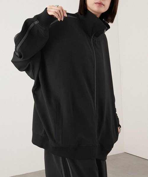 【セール】【セットアップ対応】'huge sizing' ダブルフェイスサイドラインオーバーサイズトラックジャケット（ジャージ）｜Alfred Alex（アルフレッドアレックス）
