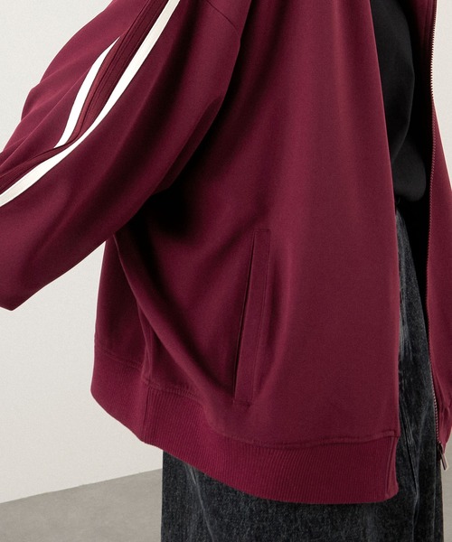 【セール】【セットアップ対応】'huge sizing' ダブルフェイスサイドラインオーバーサイズトラックジャケット（ジャージ）｜Alfred Alex（アルフレッドアレックス）
