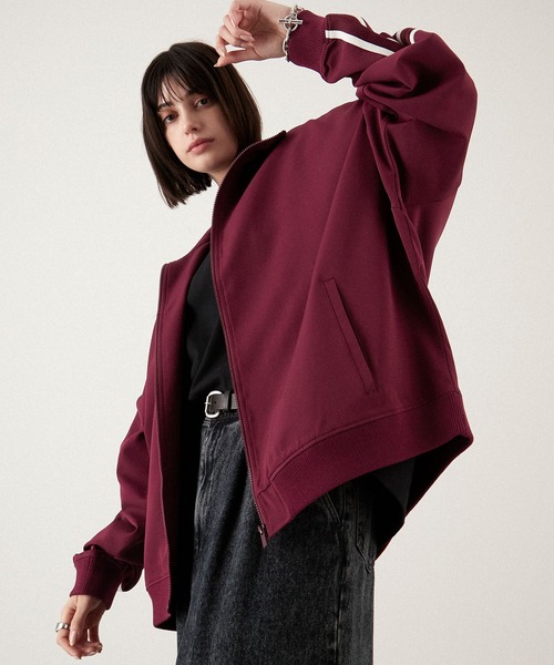 【セール】【セットアップ対応】'huge sizing' ダブルフェイスサイドラインオーバーサイズトラックジャケット（ジャージ）｜Alfred Alex（アルフレッドアレックス）