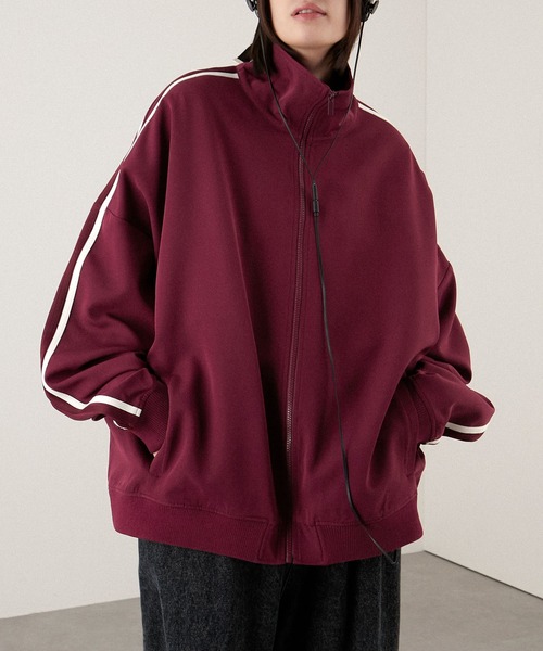 【セール】【セットアップ対応】'huge sizing' ダブルフェイスサイドラインオーバーサイズトラックジャケット（ジャージ）｜Alfred Alex（アルフレッドアレックス）