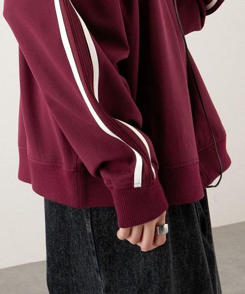 【セール】【セットアップ対応】'huge sizing' ダブルフェイスサイドラインオーバーサイズトラックジャケット（ジャージ）｜Alfred Alex（アルフレッドアレックス）