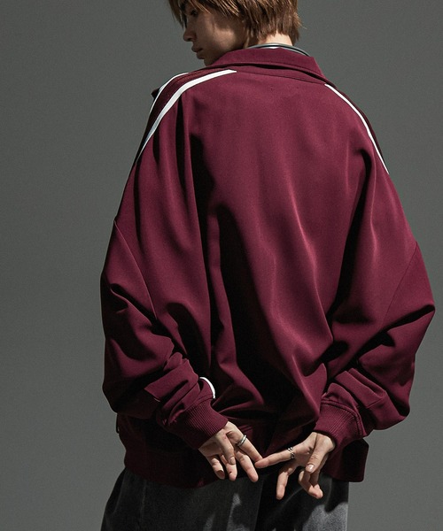 【セール】【セットアップ対応】'huge sizing' ダブルフェイスサイドラインオーバーサイズトラックジャケット（ジャージ）｜Alfred Alex（アルフレッドアレックス）